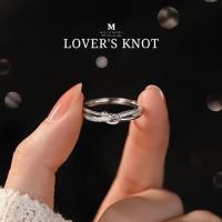 ราคา MEET แหวนเงิน lover s knot แหวนเพชร แหวนเงินสวยๆ แหวนมงคล แหวนแฟชั่น แหวนแท้ เซตแหวน แหวนผู้หญิง J008 (50804327447)