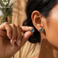 ราคา ไทเทเนียมเหล็ก Evil Eye ต่างหู Lucky Charm เครื่องประดับกันน้ําแนวโน้มแฟชั่น Party ต่างหูของขวัญ E054 (45457369867)