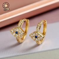 ราคา วันวาเลนไทน์ ต่างหู Lucky Evil Eye สแตนเลส hypoallergenic สำหรับคุณผู้หญิง E027 (53904608161)