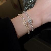 ราคา Newwellknownbliss ใหม่แฟชั่น Rose Gold Love Zircon สร้อยข้อมือทองแดงสุภาพสตรีสร้อยข้อมือ COD S025 (47605637407)