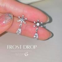 ราคา GLAMOR ต่างหู Frost Drop ตุ้มหูเกล็ดหิมะ เงิน 925แท้ ดีไซน์วินเทจ ใส่สบายไร้ระคาย ใส่ได้ทุกฤดู E019 (48304350075)
