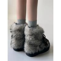 ราคา ล้างสต๊อก Super Deal รองเท้าบูทกันหนาวหนาพื้นรองเท้าลุยหิมะหัวใหญ่สำหรับผู้หญิงในฤดูหนาวสไตล์ใหม่มิลเลนเนียมสาวร้อนร (49308307952)