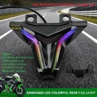 ราคา ไฟท้าย LED บลูทูธท้ายสั้นไฟเลี้ยวไหลเหมาะสําหรับ Kawasaki Ninja 400 ZX4R ZX6R ป้ายทะเบียนรถจักรยานยนต์ (52652856641)