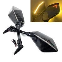 ราคา For Kawasaki NINJA Z750 Z800 Z900 Z1000 650R ER6N ER6F ER5 Rearview Mirror 10mm Motorcycle Side Mirror with LED Light (29216078029)