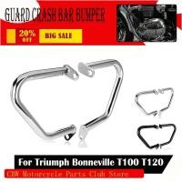 ราคา สําหรับ Triumph Bonneville T100 T120 Bobber Thruxton 1200 R เครื่องยนต์ Guard Crash Bar กันชน Street Cup Twin Speedmaster (40226910830)