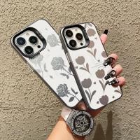 ราคา สําหรับvivo X100 X90 X80 V30 V29 V27 V25 V23 V20 Pro V25e V23Eเคสโทรศัพท์เงินดอกไม้กุหลาบTulipสีเงินสองชั้นกันกระแทกปกอ่อน (29051808123)