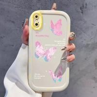 ราคา เคสสำหรับ iPhone X Xs Xr Xs Max 7 Plus 8 Plus เคสโทรศัพท์ผีเสื้อซิลิโคนกันกระแทก (56852573056)