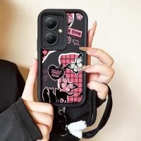 ราคา เคสสำหรับ VIVO Y27 Y36 4G Y36 5G Y27 5G Y77T Y27s Y35 Y35 5G เคสโทรศัพท์แมวผีเสื้อสายคล้องสามสีซิลิโคนกันกระแทก (54800101679)