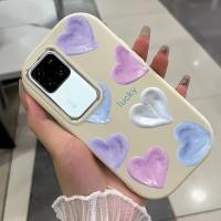 ราคา เคสสำหรับ VIVO V30 5G V30 Pro 5G V30E 5G เคสโทรศัพท์รูปหัวใจสีกันกระแทกกลมและอ้วน (55503654619)
