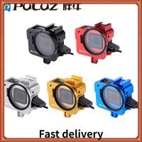 ราคา PULUZ ที่อยู่อาศัย Shell CNC อลูมิเนียมป้องกันกรงเลนส์ UV 52 มม สําหรับ GoPro HERO 2018 7 สีดํา 6 5 PU183 (40778729450)