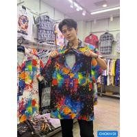 ราคา เสื้อแฟชั่น สงกรานต์ หน้าร้อน เสื้อเชิ้ตคอปก Summer ฮาวาย ใส่เที่ยว ทะเล สีสดใส โดดเด่น (29694438545)