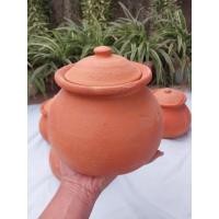 ราคา หม้อดินเผา หม้อดินเผาจิ้มจุ่ม พร้อมฝา ขนาดปากกว้าง 5 นิ้ว ก้นหม้อ 6นิ้ว (28978889270)