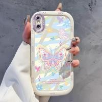 ราคา เคสสำหรับ iPhone X Xs Xr Xs Max 7 Plus 8 Plus เคสโทรศัพท์ผีเสื้อซิลิโคนกันกระแทก (56352841468)