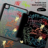 ราคา อะคริลิค iPad สําหรับ iPad Air4 Air5 10 9 gen9 gen8 gen7 2020 2021 Pro11 ส่วนบุคคลสี Graffiti พร้อมผู้ถือปากกา iPad กรณี (26016359395)