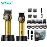 ราคา VGR Hair Clipper Professional Hair Trimmer ชุดตัดผมไร้สาย Clipper 9000 RPM ผมโลหะชุด Trimmer (27435839079)