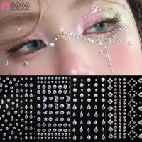 ราคา BZ รอยสักชั่วคราว Self Adhesive Face Rhinestones สติ๊กเกอร์ Rhinestones ไข่มุก Mermaid Face Jewels สําหรับใบหน้า ดวงตา ร่างกาย อัญมณีใบหน้า แต่งหน้าปาร์ตี้เทศกาล (25794461528)