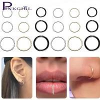 ราคา แฟชั่น สแตนเลส เซปซัม ใส่ห่วง แหวน พังก์วงกลมจมูกเครื่องประดับสําหรับผู้หญิง เครื่องประดับเจาะร่างกาย ไม่แพ้ง่าย 6 8 10มม (28085453187)
