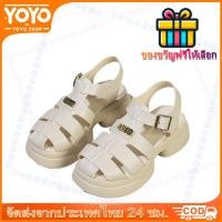 ราคา YOYO รองเท้าแตะ แบบถัก พื้นหนา แต่งหัวเข็มขัด สไตล์โรมัน เหมาะกับเดินชายหาด สําหรับผู้หญิง (26923663368)