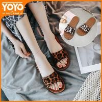 ราคา YOYO รองเท้าใส่ในบ้านพิมพ์ลายเสือดาว โบว์สวย รองเท้าสตรีสไตล์เกาหลี ใส่สบาย จัดส่งฟรี (24090189201)