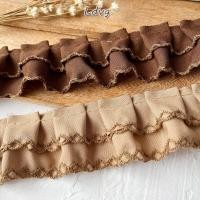 ราคา LDVG ปักลายระบาย ขอบกระโปรงสองชั้นกว้าง ลูกไม้ตัด อุปกรณ์ทำเอง DIY ส่วนประกอบเสื้อผ้า และกระดุมแขนระบาย เย็บตกแต่ง (54057831511)