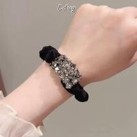 ราคา ยางรัดผมยืดหยุ่น สไตล์เกาหลีระดับไฮเอนด์ พร้อมเชือกรัดผมคริสตัล เพิ่มความสวยงามและแฟชั่น (52257582695)