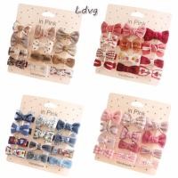 ราคา LDVG ชุดกิ๊บติดผมสำหรับเด็ก 12 ชิ้น ดอกไม้ผ้าและ bows สไตล์ barrettes อุปกรณ์เสริมผมน่ารัก (51657582768)