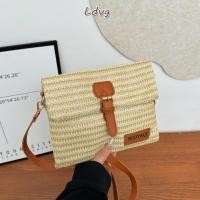 ราคา กระเป๋าทำจากฟางสตรี สีเบจและกากี สายสะพายปรับได้ ทรงคล้ายโรสโบท ใช้งานหลายแบบ เหมาะกับชายหาดและสวมใส่ง่าย (49858009788)