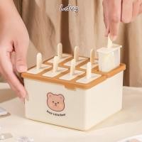 ราคา LDVG ชุดแม่พิมพ์ไอศกรีม หมีพร้อมฝาปิด แม่พิมพ์ไอติม น่ารัก 4 8 ตาราง เครื่องทําไอติมแบบใช้ซ้ําได้ โฮมเมด แช่แข็ง (49408380781)