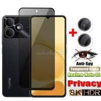 ราคา 2IN1 ส่วนตัว Anti Spy ฟิล์มแก้วความเป็นส่วนตัวสําหรับ Realme หมายเหตุ 80 Note80 หมายเหตุ 70 60 Note70 Note60 4G 5G 9H กระจกนิรภัย Anti แอบแบบเต็มหน้าจอป้องกันฟิล์มกล้องเลนส์ฟิล์ม realmeNote80 (5215772