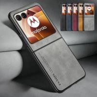 ราคา 2024 Motorola Razr เคสสําหรับ Razr Ultra 2025 Razr 60 50 Ultra 40 หนังแกะหนัง PU เคลือบซิลิโคน Funda (57852116685)