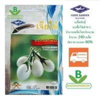 ราคา 5 ฟรี 1 คละได้ทั้งร้าน เมล็ดพันธุ์ มะเขือไข่เต่าขาว Round eggplant เจียไต๋ (2538622497)