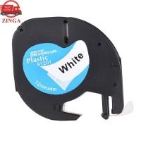 ราคา Zinga Zinga เทปติดฉลากพลาสติก 91201 เติมกาวในตัวพลาสติกพิมพ์สีดำบนสีขาว 1 2 นิ้ว x 13 ฟุต 12 มม 4 ม สำหรับเครื่องทำฉลาก LT 100H 1 ม้วน (57058999356)
