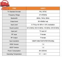 ราคา Zinga Zinga TV AV เป็น RF โมดูเลเตอร์อะแดปเตอร์แปลงโคแอกเชียล UHF พร้อม ANT และสวิตช์ช่องสำหรับแล็ปท็อปการเล่นเกม Blu Ray HD วิดีโอ AV ดิจิตอลแอนะล็อก Coax NTSC TV (42230151123)
