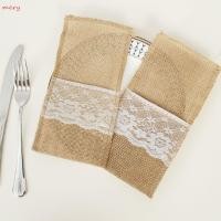ราคา เมรี Burlap ลูกไม้ช้อนส้อมกระเป๋า ลูกไม้ Trim ผ้าลินินบนโต๊ะอาหารกระเป๋า ลูกไม้ดอกไม้ประณีตตารางอุปกรณ์ตกแต่งสําหรับงานแต่งงาน (54508909122)