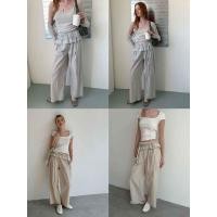 ราคา INBYIN กางเกงขายาวเอวจีบ DAILY TIE PANTS D8021 (43079282630)