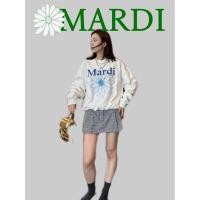 ราคา Mardi Mercredi 26ss เสื้อสเวตเตอร์คอกลม พิมพ์ลายสีไล่โทน วัสดุcot톤แท้ 100 (57007574693)