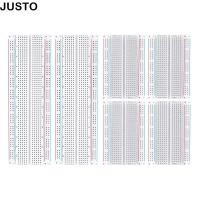 ราคา JUSTO Solderless Plug in BreadBoard DIY ชุด PCB Test พัฒนาบอร์ด Professional 830 400Points เมนบอร์ด Circuit Building Kit Electronics (57757038469)