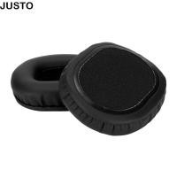 ราคา JUSTO 2PCS เปลี่ยนแผ่นรองหูฟัง นุ่มสบายหนังเสียงแยกหู ทนทานหูสําหรับ Edifier W800BT W808BT K800 K830 หูฟังอุปกรณ์เสริมเสียง (56708467059)