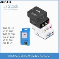 ราคา JUSTO Video Audio Converter Multi device Compatible Plug Play Mini Scaler Box Mini Composite HD 1080P Converter PC Monitor Use (56158493600)
