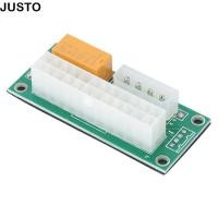 ราคา JUSTO Dual Power Supply Adapter 24Pin Synchronous Starter Module Easy Set Up 4PIN Power Supplyport Power Supply Extender Board PC Building (54008449233)
