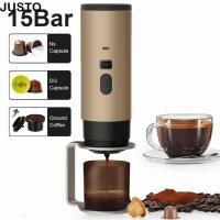 ราคา JUSTO เครื่องชงกาแฟแบบแคปซูล กาแฟไฟฟ้าทําความร้อนไร้สายแบบพกพา หน้าจอสัมผัส 3 ใน 1 แบตเตอรี่ยาวการทํางานอัตโนมัติกาแฟเอสเพรสโซ่ ใช้รถยนต์ (52407074327)