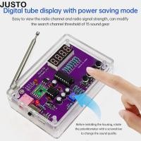 ราคา JUSTO DIY วิทยุ FM ชุดอิเล็กทรอนิกส์ จอแสดงผลดิจิตอล Dual Power Supply HU 017B วิทยุ DIY ชุด 87 108MHz ปรับความถี่วิทยุ FM ชุดบัดกรีโรงเรียนการฝึกอบรมการเชื่อม (51608546298)