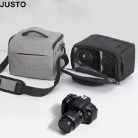 ราคา JUSTO กระเป๋าสะพายกล้อง กระเป๋ากล้อง DSLR ป้องกันแบบพกพา สายคล้องไหล่ปรับได้กันกระแทกไนลอนกระเป๋าถือกล้องสําหรับ Nikon Photographer (50607082937)