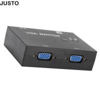 ราคา JUSTO VGA Switch Box 2 In 1 Out Press Button VGA Splitter ปลั๊กแอนด์เพลย์ความละเอียดสูง 2 Port Long Distance HD Display Accessories Gaming (56008496612)