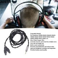 ราคา JUSTO หูฟังเปลี่ยนสาย ยืดหยุ่นเงินทองแดงหูฟังอัพเกรดลวด ปลั๊กและเล่นหูฟังสายสัญญาณเสียงสําหรับ Sennheiser HD580 HD650 HD6XX ฟังเพลง (49558599288)