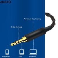 ราคา JUSTO สายเปลี่ยนหูฟัง ปลั๊กสเตอริโอ 3 5 มม ทองแดงชุบเงินหูฟังอัพเกรดลวด 1 2 ม 3 94ft สายสัญญาณเสียงหูฟังสําหรับ IE100 IE400 IE500 Home (49058566368)