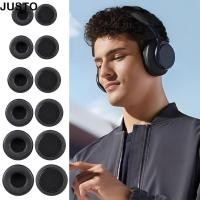 ราคา JUSTO 1 คู่แผ่นรองหูฟัง ฟองน้ํานุ่มรอบหูเบาะ แบบพกพาชุดหูฟังซ่อม Earmuffs โปรตีนหนังหูฟังฝาครอบป้องกันอุปกรณ์เสริมหูฟัง (48708848488)