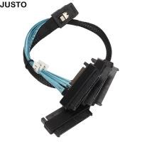 ราคา JUSTO Mini SAS 36P SFF 8087 ถึง 4X SFF 8482 สาย 0 5 เมตร 1 เมตร 15Pin Mini SAS Adapter Cable ทนทาน 4 Serial SATAs Interface Server Hard Drive Data Server (48308566407)