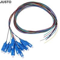 ราคา JUSTO Fiber Pigtail Cable SC UPC Single Mode 12 Cores Single Mode Fiber Fiber Optic Square Head 1 5M 12 Core Single Fiber Telecommunication (47858979885)