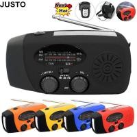 ราคา JUSTO วิทยุฉุกเฉิน FM AM WB NOAA พร้อมวิทยุไฟฉาย LED 600mAh มัลติฟังก์ชั่น Hand Crank Powered วิทยุสภาพอากาศแบบชาร์จไฟได้ (24798088566)